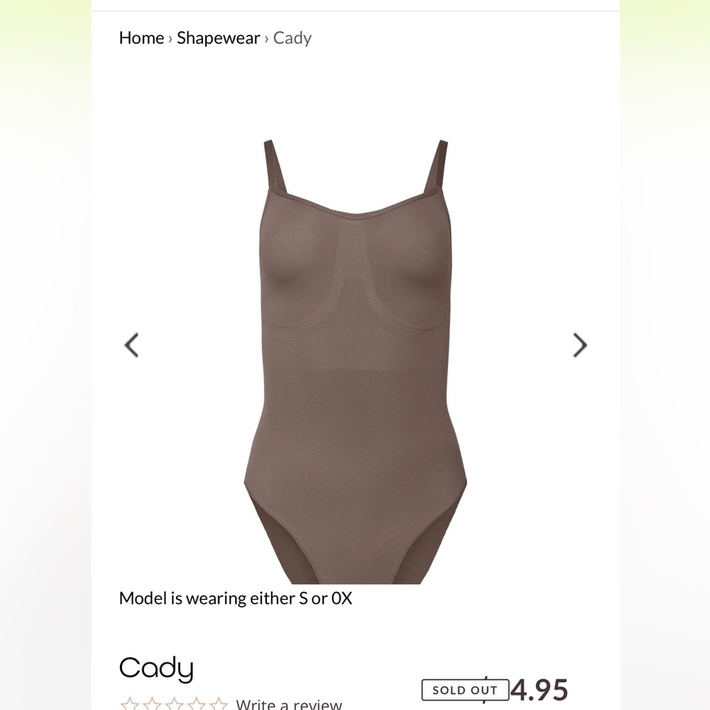 Brandnew Nueskin Brown Shapewear Bikini type